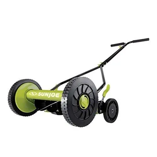 Sun Joe Mj503M 14-Inch Manual Push Reel Mower With Quad Wheels And 9-Height Adjustment 1