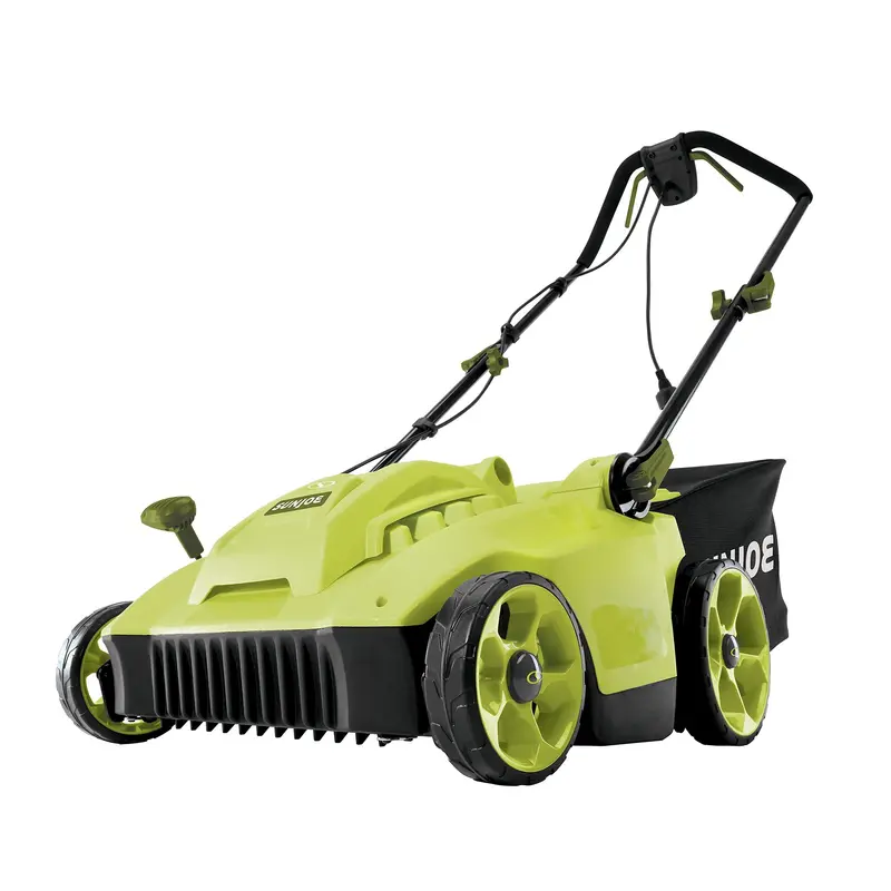 Sun Joe Mj506E 16-Inch 6.5-Amp Electric Reel Mower – 24-Blade Quad-Wheel Design With Grass Catcher 1