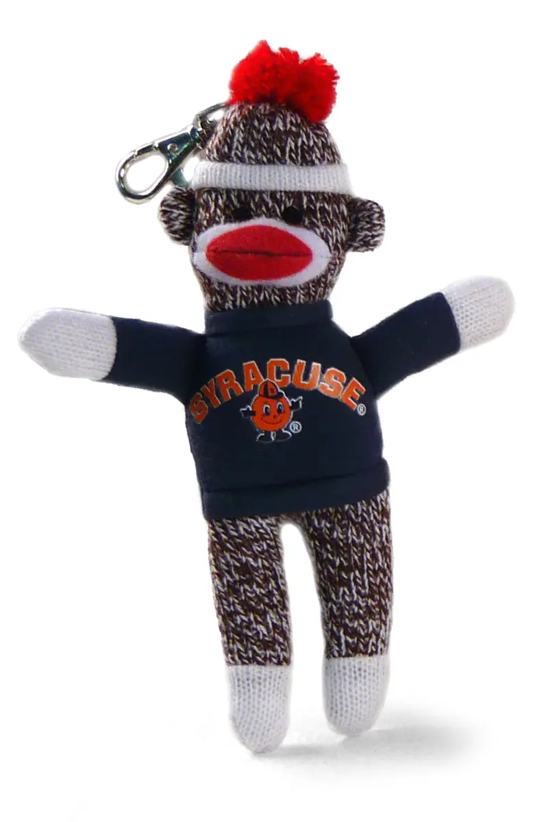 Syracuse University Sock Monkey Keychain – 4-Inch Orange-Themed Accessory 1