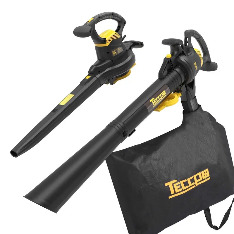 Teccpo Tabv01G 3-In-1 Variable-Speed Leaf Blower, Vacuum, And Mulcher — 12A, 250 Mph, 16:1 Mulch Ratio 1