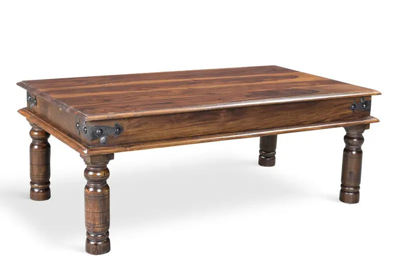 Thakat Traditional Mango Wood Coffee Table – Low Profile & Timeless 1