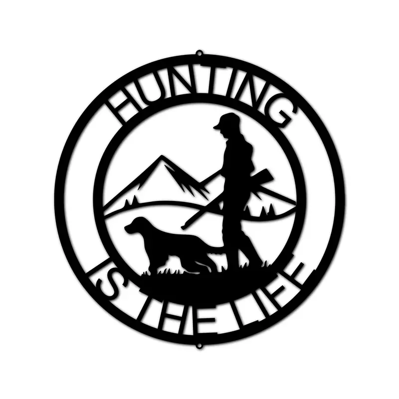 The Hunter Metal Sign – Outdoor Enthusiast Wall Art 1