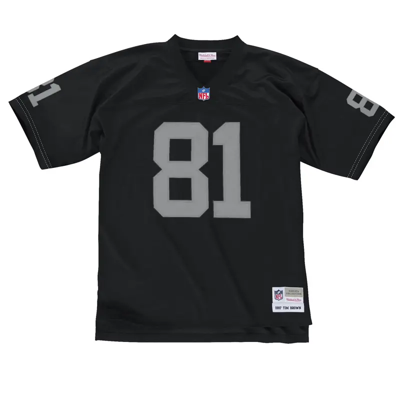 Tim Brown Oakland Raiders Mitchell & Ness Black Legacy Replica Jersey 1