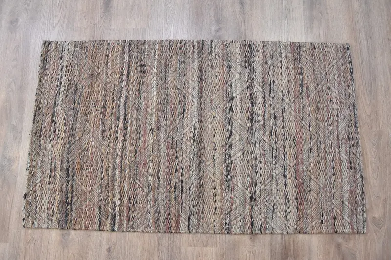 Timbergirl Jacquard Grey Jute Floor Rug – Artisan-Made 1