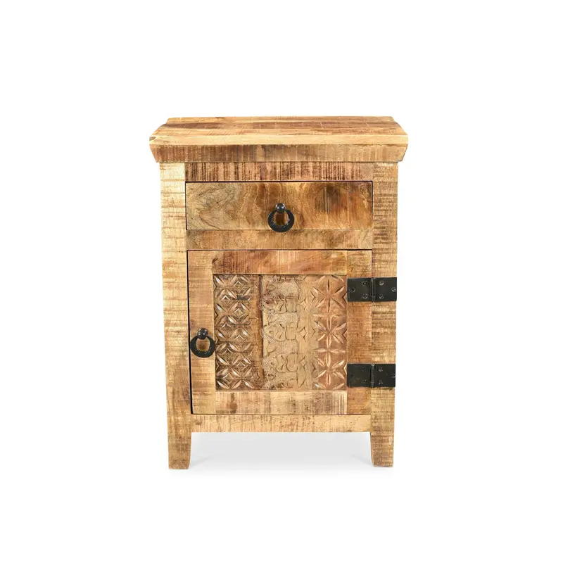 Timbergirl Mango Wood Side Cabinet With Rustic Charm 1