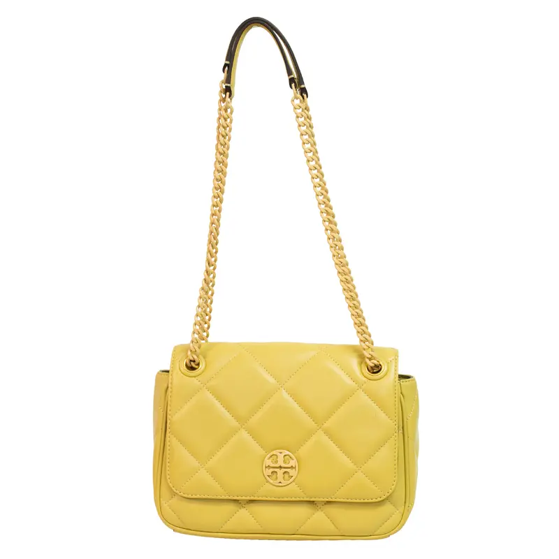 Tory Burch Willa Small Beeswax Leather Quilted Shoulder Bag 1
