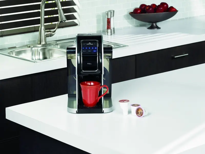 Touch Choice T414S Single-Serve Coffee Brewer – Silver K-Cup Compatible Brewer With Fast Heat Technology 1