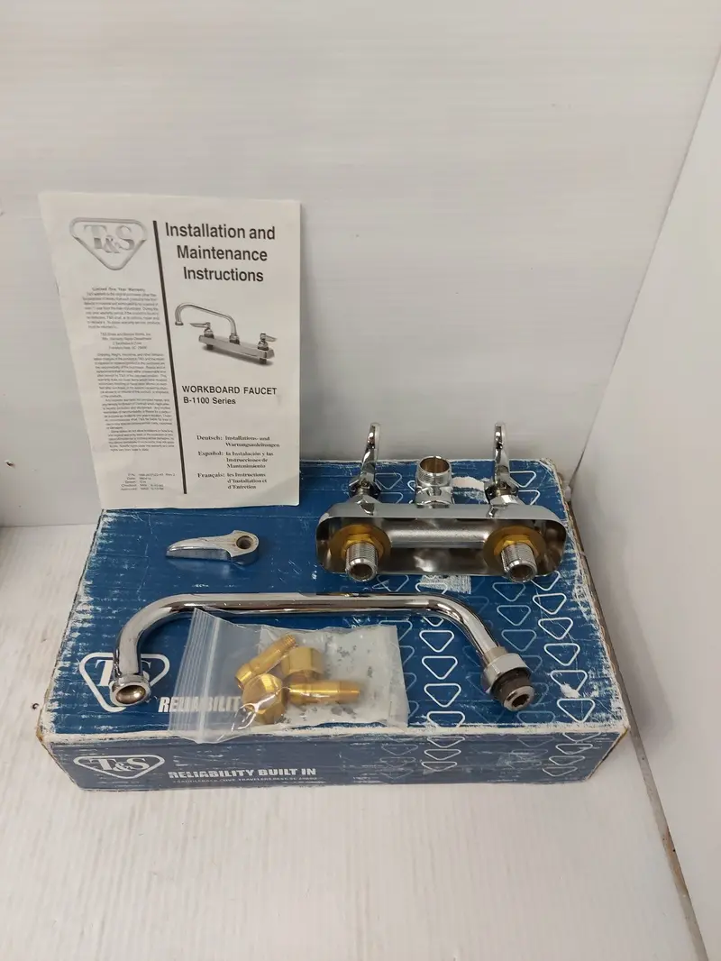 T&S B-1116 Wall-Mount Commercial Faucet Assembly 1