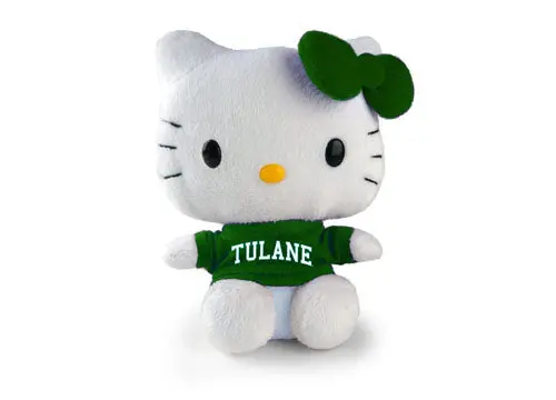 Tulane University Green Wave Hello Kitty Plush – 6-Inch New Orleans-Themed Toy 1