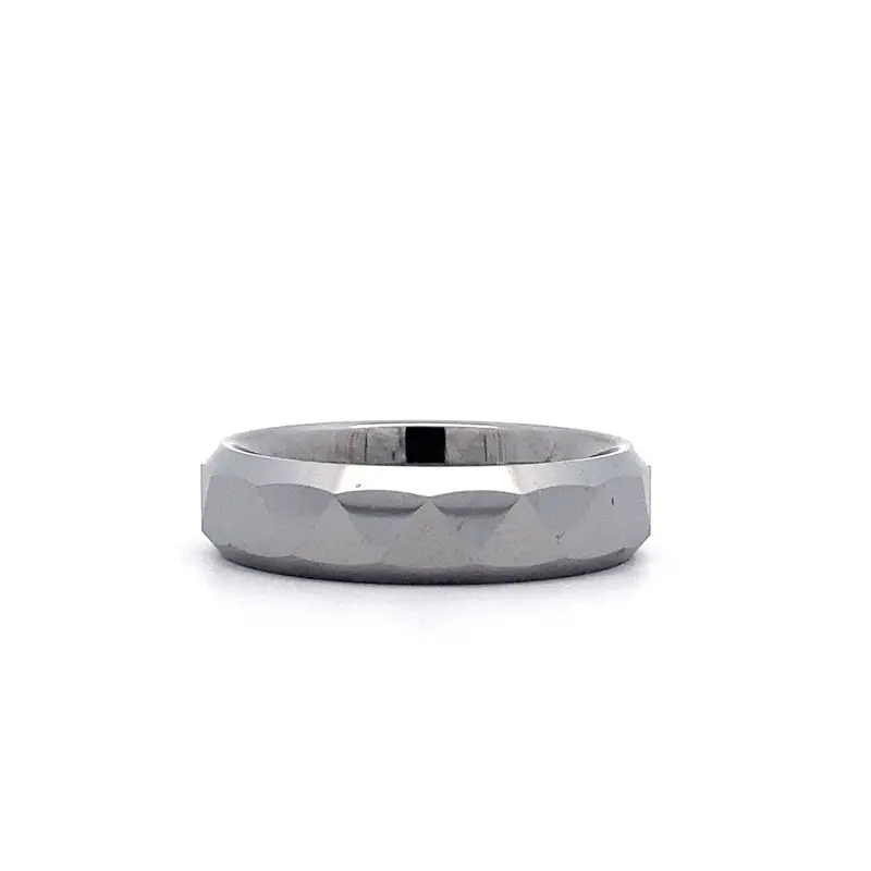 Tungsten Carbide Men'S Ring – Sleek Domed Profile With Brushed Texture 1