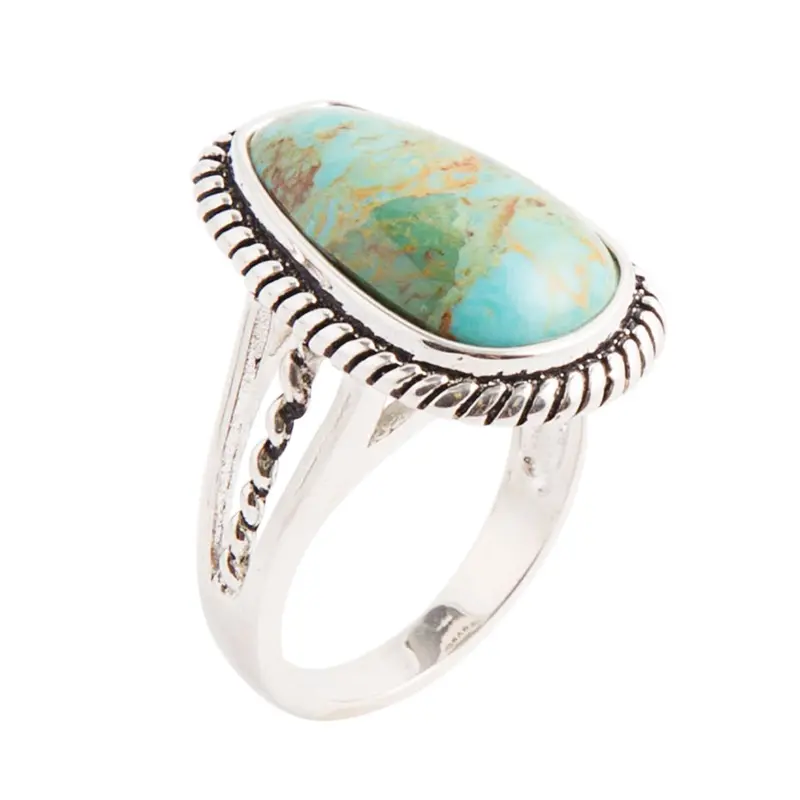 Turquoise Band Ring In Sterling Silver 1