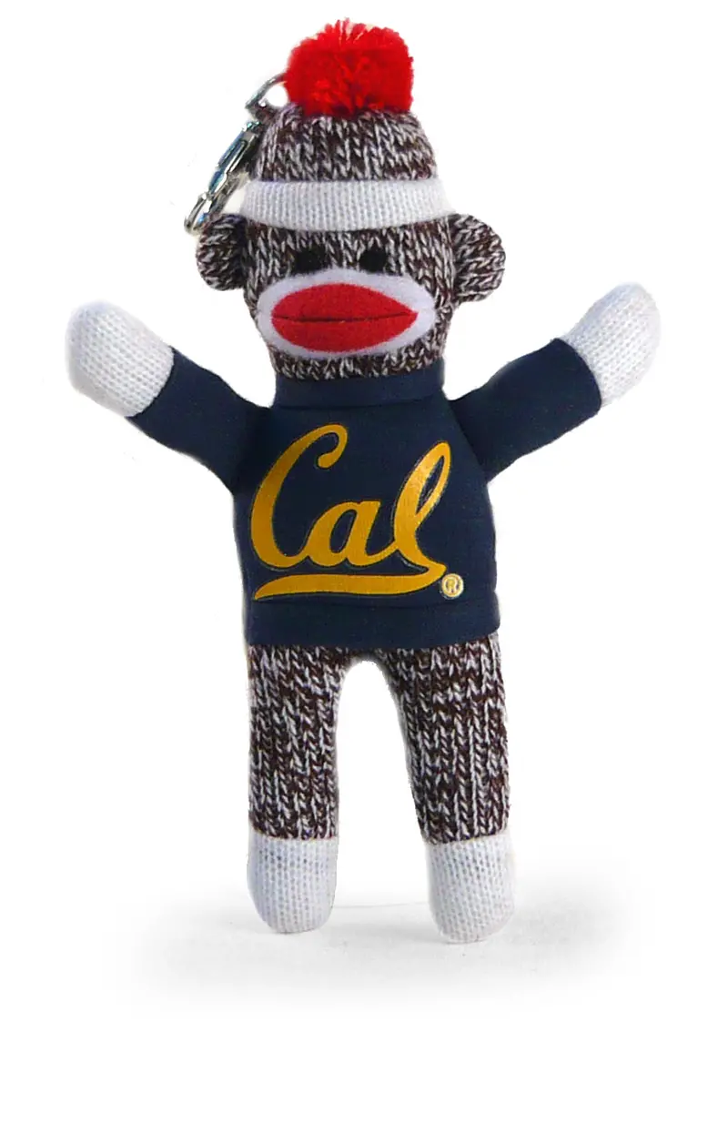 Uc Berkeley Sock Monkey Keychain – 4" Campus-Themed Accessory 1