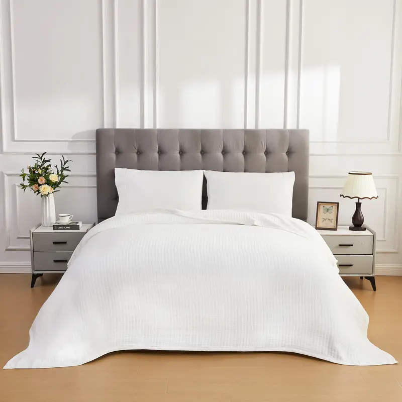 Ultra-Soft Cloud-Like Cotton Gauze Lightweight Blanket 1