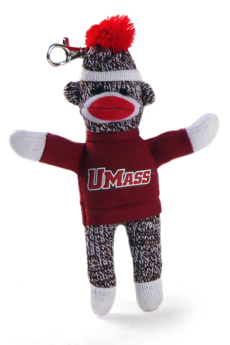 Umass Amherst Minutemen Sock Monkey Keychain – 4-Inch Collegiate Gift 1