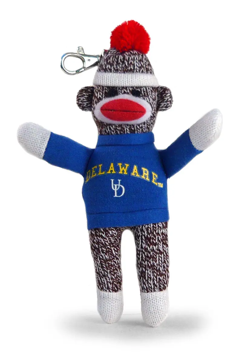 University Of Delaware Sock Monkey Keychain – Compact 4" Collegiate Keepsake 1