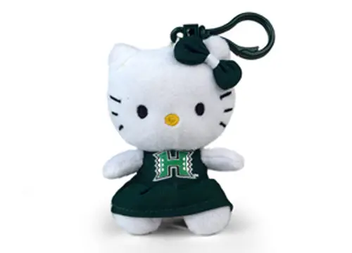 University Of Hawaii Hello Kitty Keychain – 4" Rainbow-Themed Charm 1
