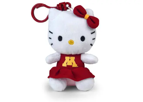 University Of Minnesota Hello Kitty Keychain – 4-Inch Golden Gopher Keepsake 1