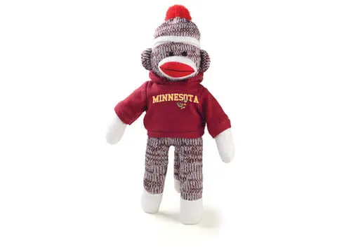 University Of Minnesota Sock Monkey Stuffed Animal 1