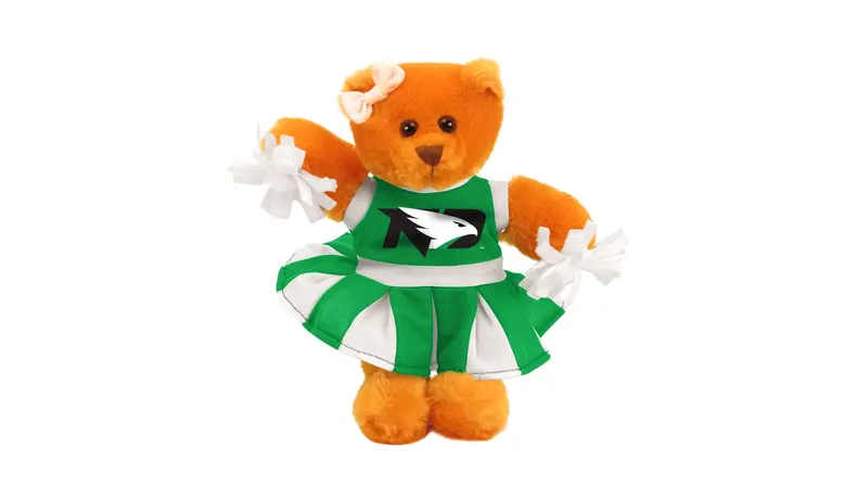 University Of North Dakota Cheer Bear – 8" Plush Mascot 1