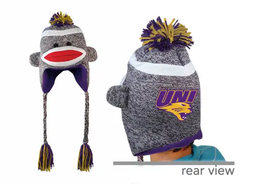 University Of Northern Iowa Sock Monkey Beanie Hat 1