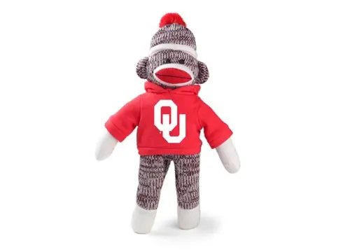 University Of Oklahoma Official Sock Monkey Toy 1