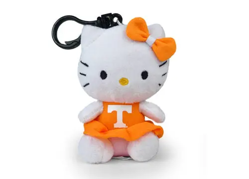 University Of Tennessee Hello Kitty Keychain – 4-Inch Orange & White Accessory 1