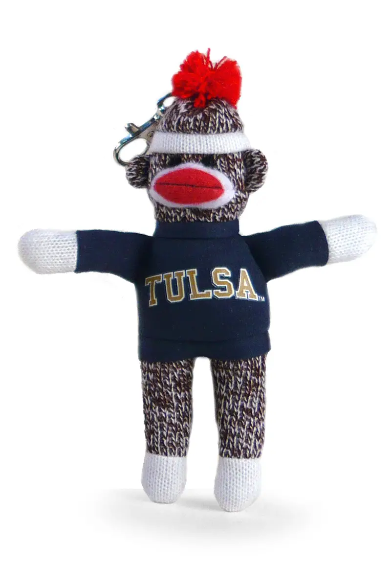 University Of Tulsa Sock Monkey Keychain – 4-Inch Fan Gear Charm 1