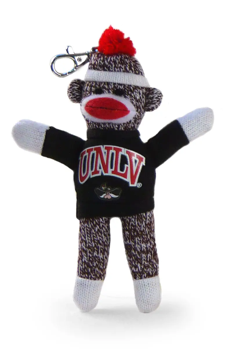 Unlv Rebels Sock Monkey Keychain – 4" Las Vegas University Charm 1