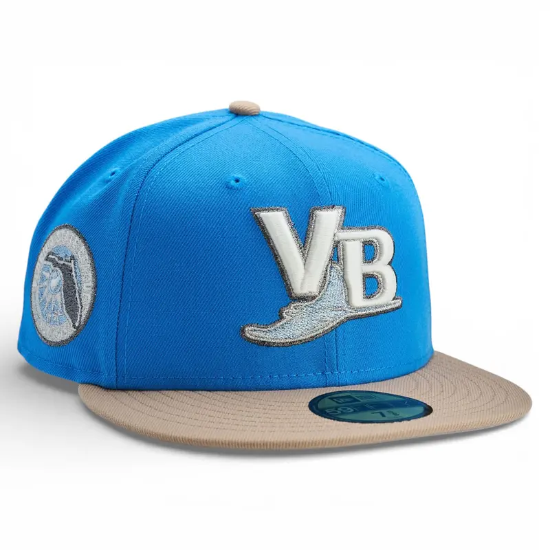Vero Beach Rays 'Venice Breakwater' New Era 59Fifty Fitted Cap – Air Force Blue & Camel 1