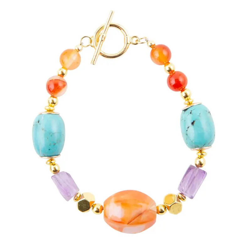 Victoria Carnelian Multi-Bead Bracelet 1