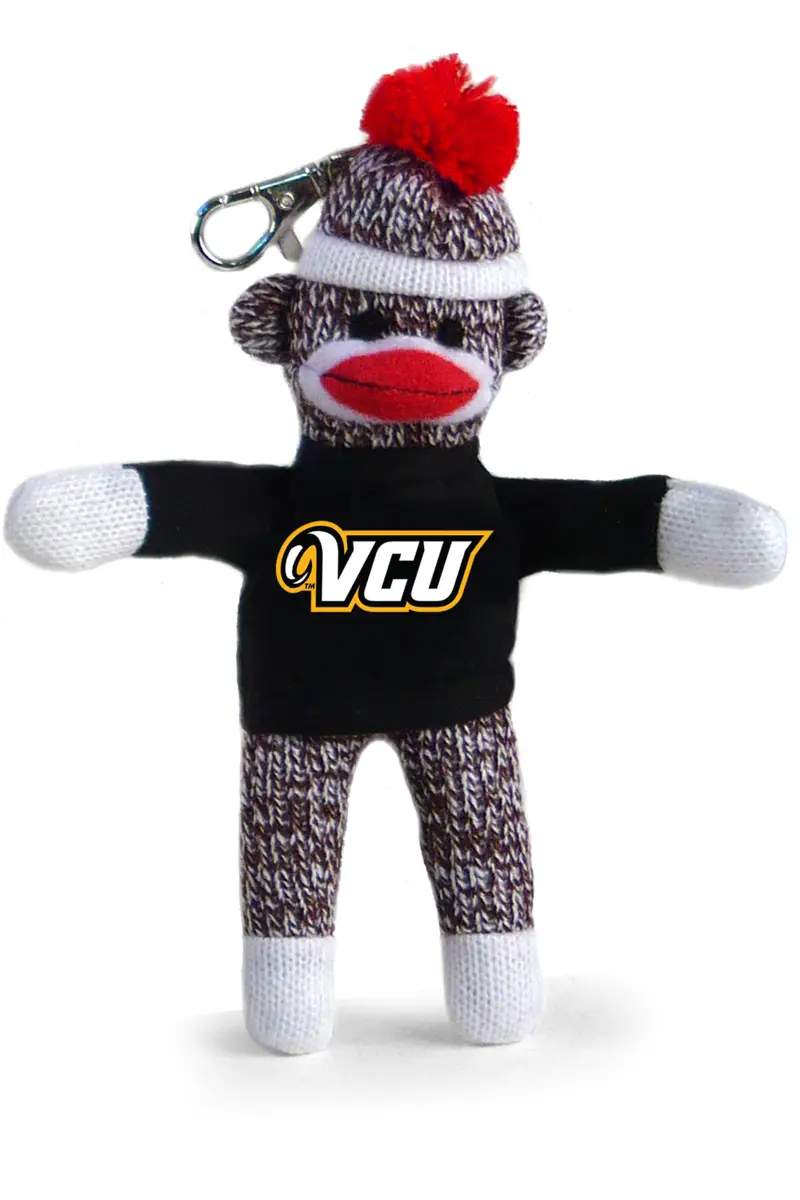 Virginia Commonwealth University Sock Monkey Keychain – 4-Inch Richmond Campus Token 1