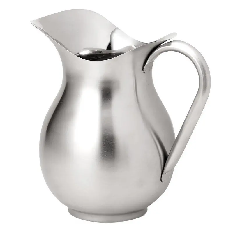 Vollrath Stainless Steel 3-Quart Bell-Shaped Water Pitcher 1