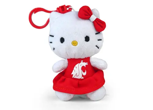 Washington State University Hello Kitty Keychain – 4-Inch Cougars Spirit Item 1