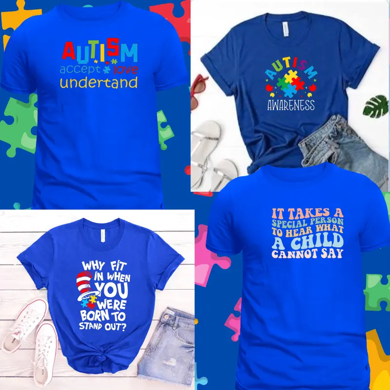 Wear Blue In April: National Autism Awareness Month Apparel 1