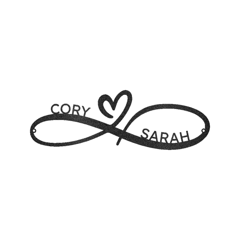 Wedding Couple Metal Sign – Custom Dual-Name Commemorative Decor 1