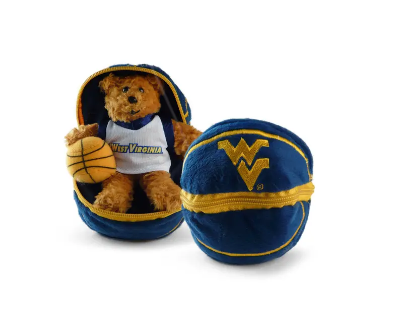 West Virginia 8-Inch Zippered Basketball 1
