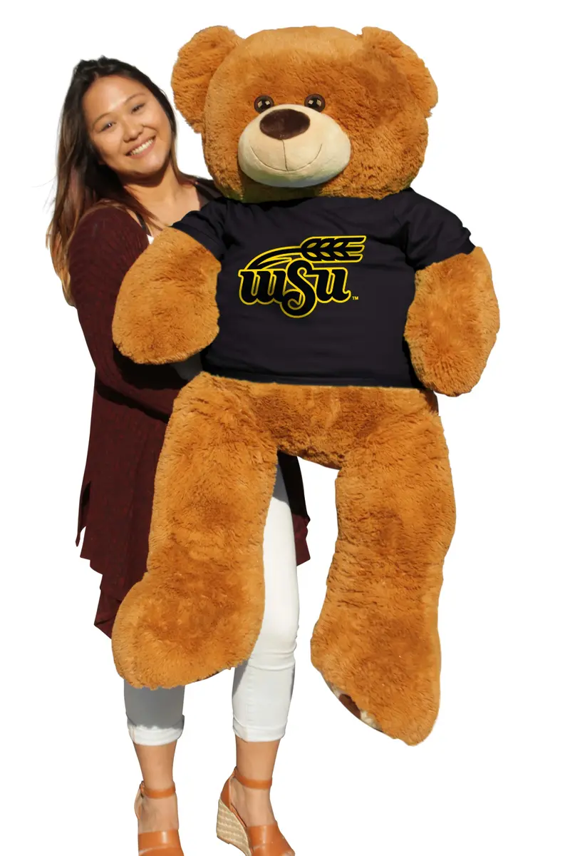 Wichita State University 6-Foot Shockers Bear Stuffed Animal 1