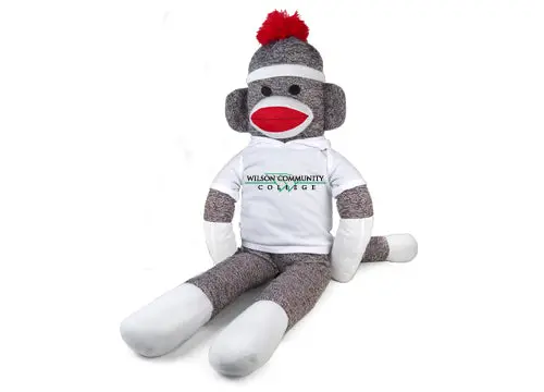 Wilson College Oversized 40-Inch Sock Monkey Toy 1