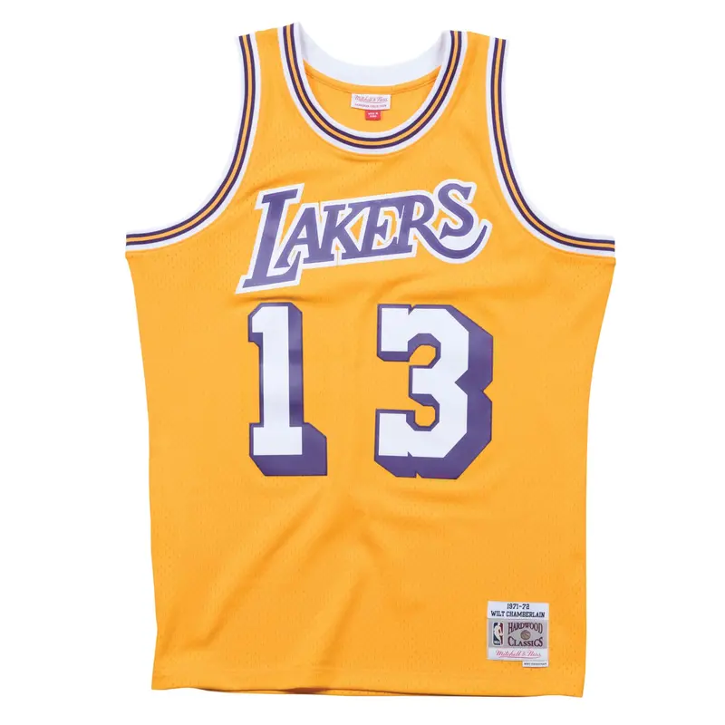 Wilt Chamberlain Legendary Lakers Gold Swingman Jersey – Mitchell & Ness Hardwood Classics 1