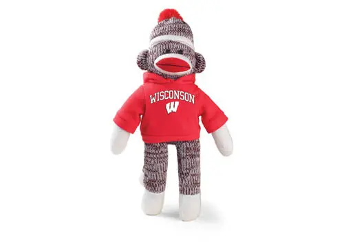 Wisconsin University Sock Monkey Plush Toy 1