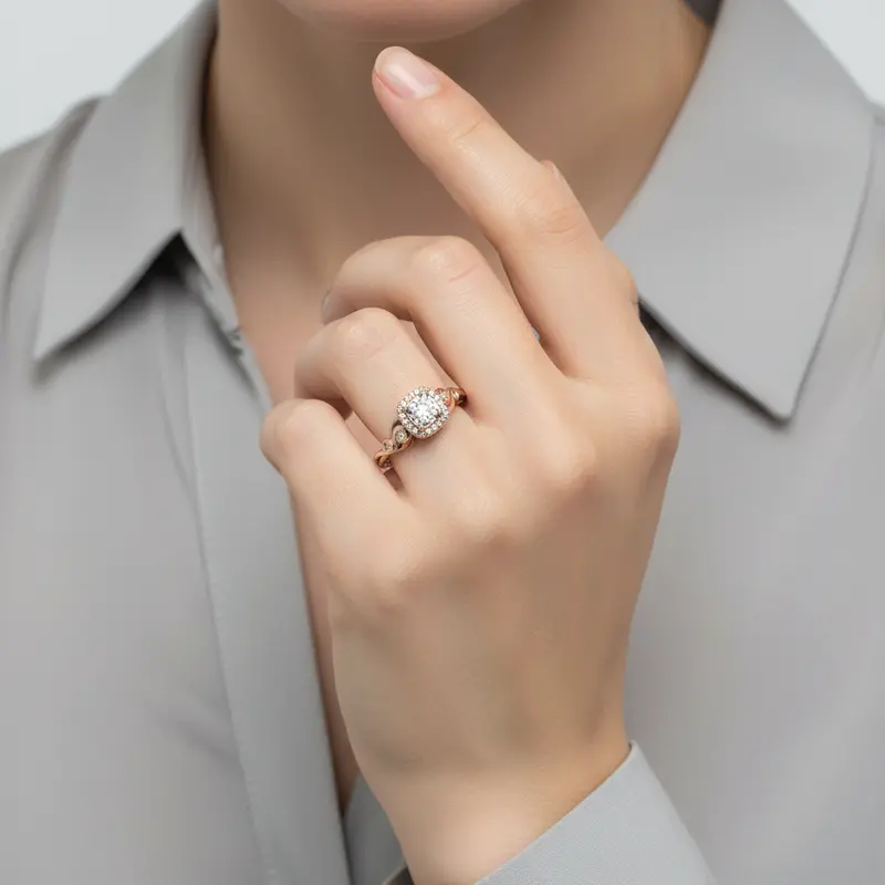 Women'S 10K Rose Gold Diamond Ring – 0.13 Carat 1