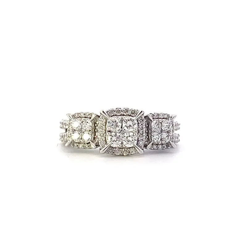 Women'S 10K White Gold Diamond Ring – 0.69 Carat Total Weight 1