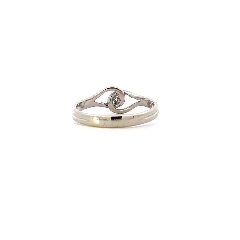 Women'S 14K White Gold Diamond Ring – 0.02 Carat Total Weight 1