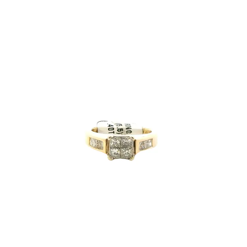 Women'S 14K Yellow Gold Diamond Ring – 0.88 Carat Center Stone 1