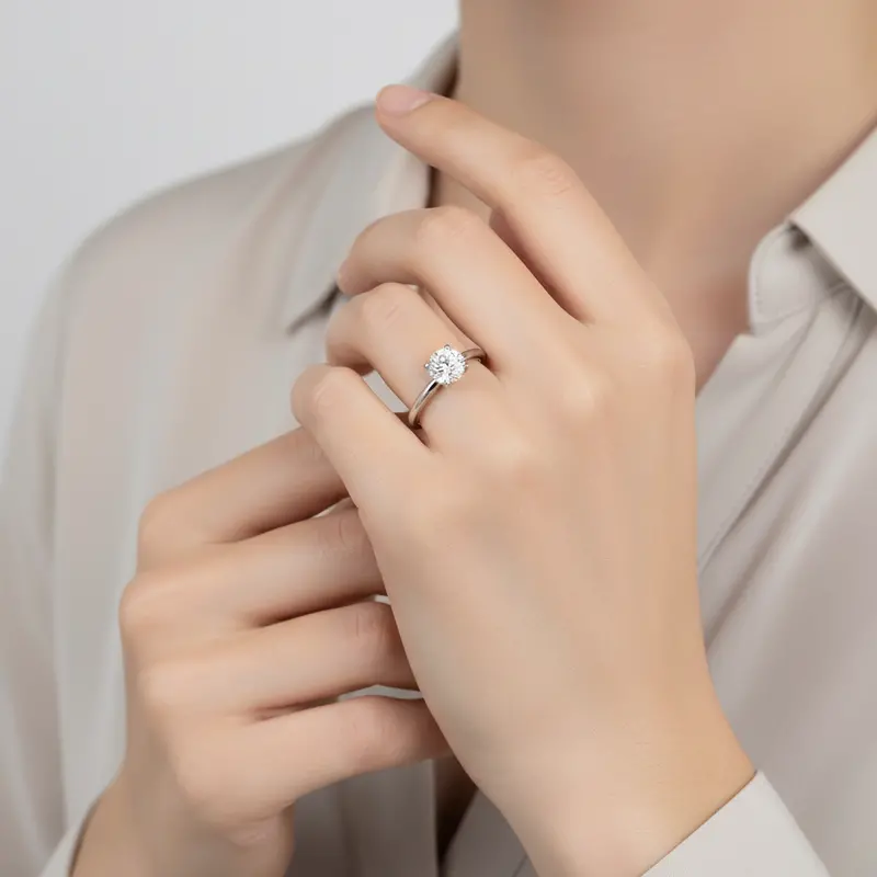 Women'S 14K Yellow Gold Solitaire Diamond Ring – 0.70 Carat Center Stone 1