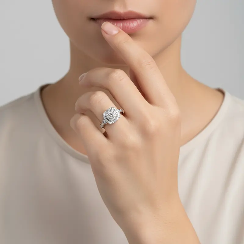 Women’S Diamond Ring In 10K White Gold – 0.85 Carat Total Weight 1