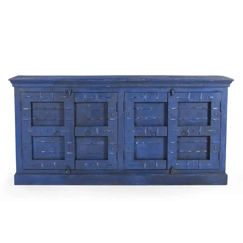 Woodland Blue Sideboard – 72-Inch Painted Wood Storage Cabinet 1
