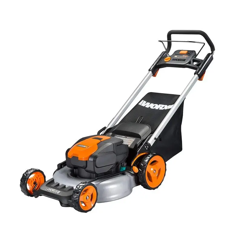 Worx Wg774 Intellicut 56V Cordless Lawn Mower – 20-Inch, Mulch-Ready, Orange/Black Design 1