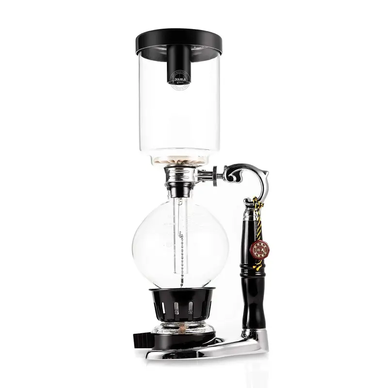 Yama Glass 5-Cup Siphon Coffee Maker – Tabletop Gravity Brew System With Alcohol Burner 1