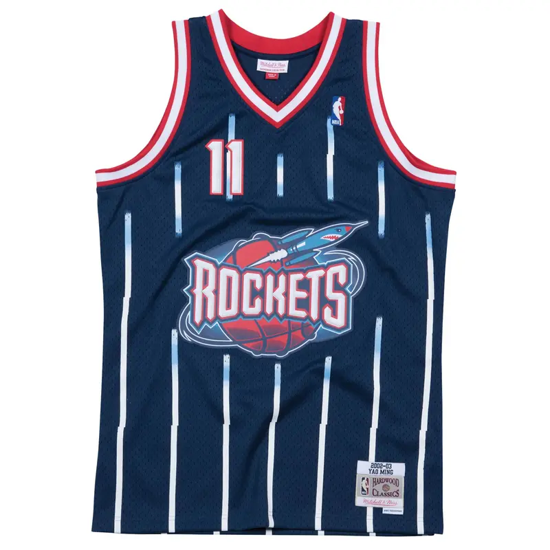 Yao Ming Houston Rockets Mitchell & Ness Navy Hardwood Classics Swingman Jersey 1